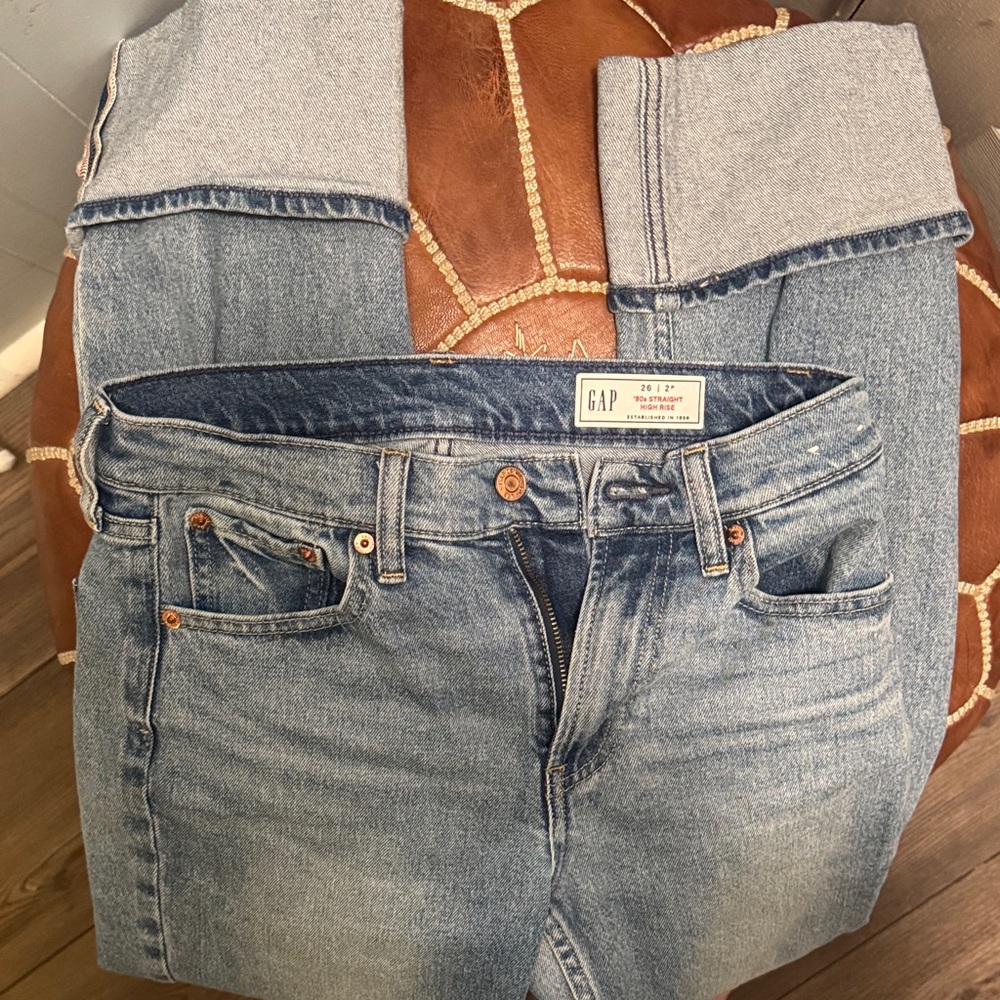 GAP 80’s Straight High Rise Women's Light Blue Straight Leg Jeans